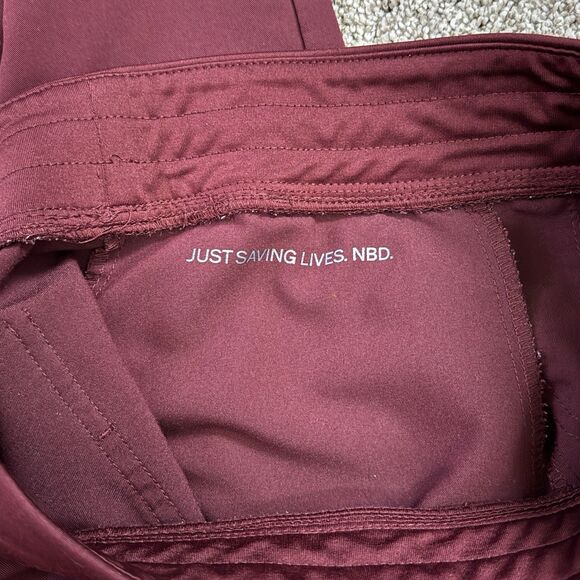 FIGS Zamora 2.0 Jogger Scrub Pants Burgundy W18SW2005 PO 1699 Size XS - Picture 6 of 12